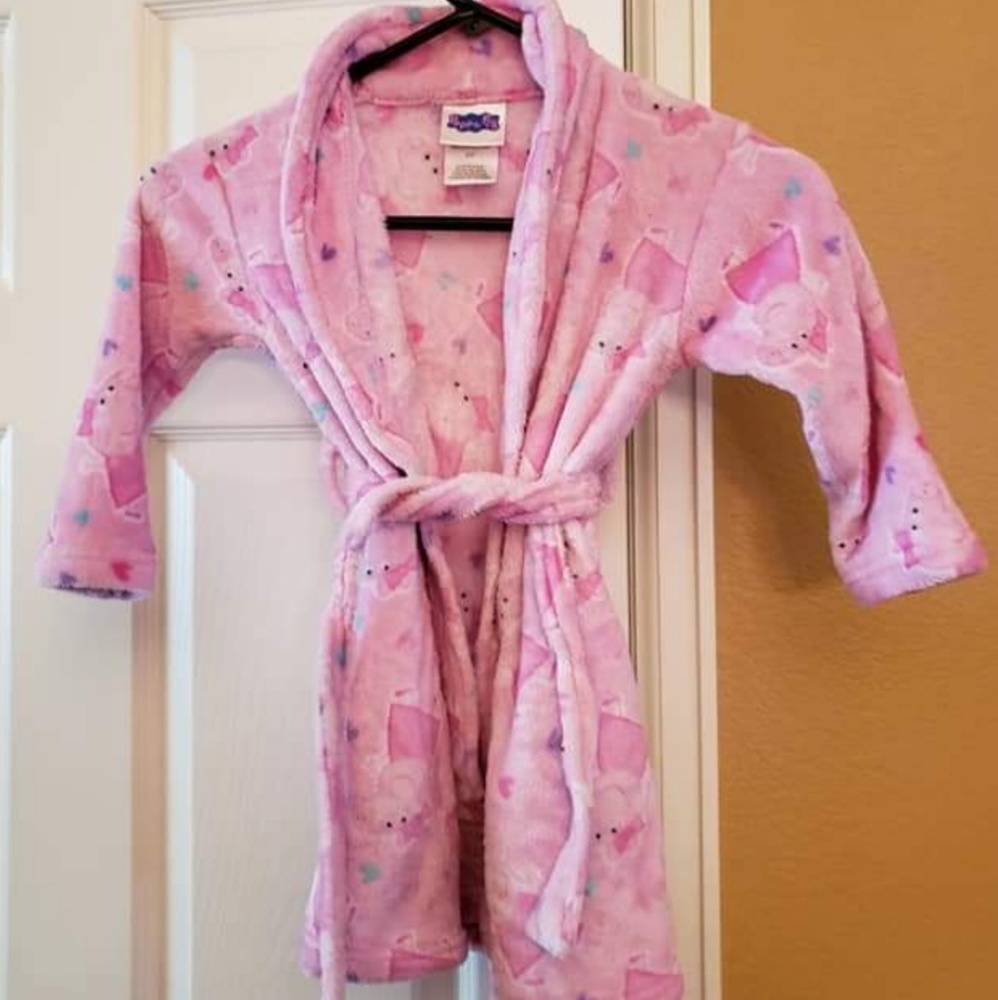 Peppa pig bath robe and slipper set
